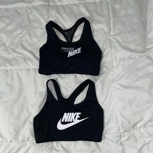 NIKE BUNDLE 2 black sports bras size small